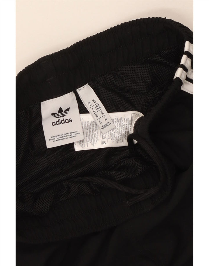 Мужские спортивные шорты Adidas среднего размера из полиэстера черного цвета