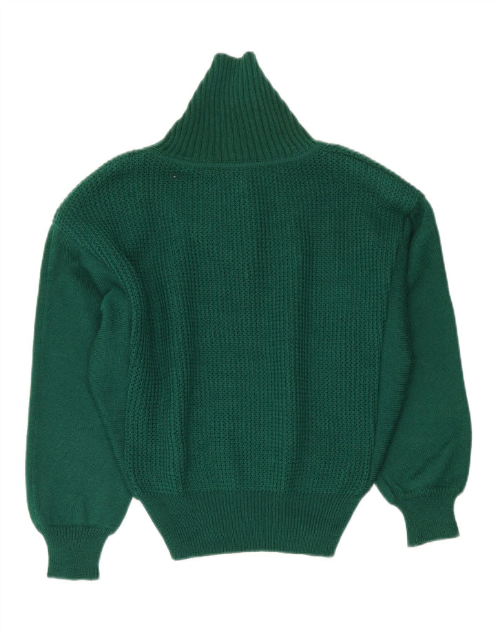 SKIPPER'S Womens Shawl Neck Jumper Sweater IT 46 Large Green Wool Vintage Skipper's and Second-Hand Skipper's from Messina Hembry 