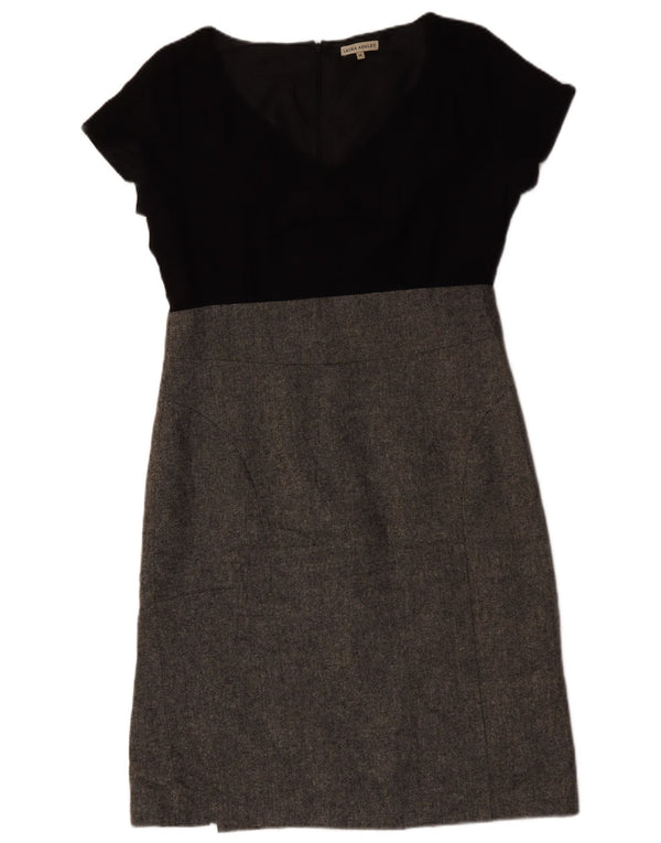 Женское платье-футляр Laura Ashley UK 14, большой черный полиэстер с цветными блоками