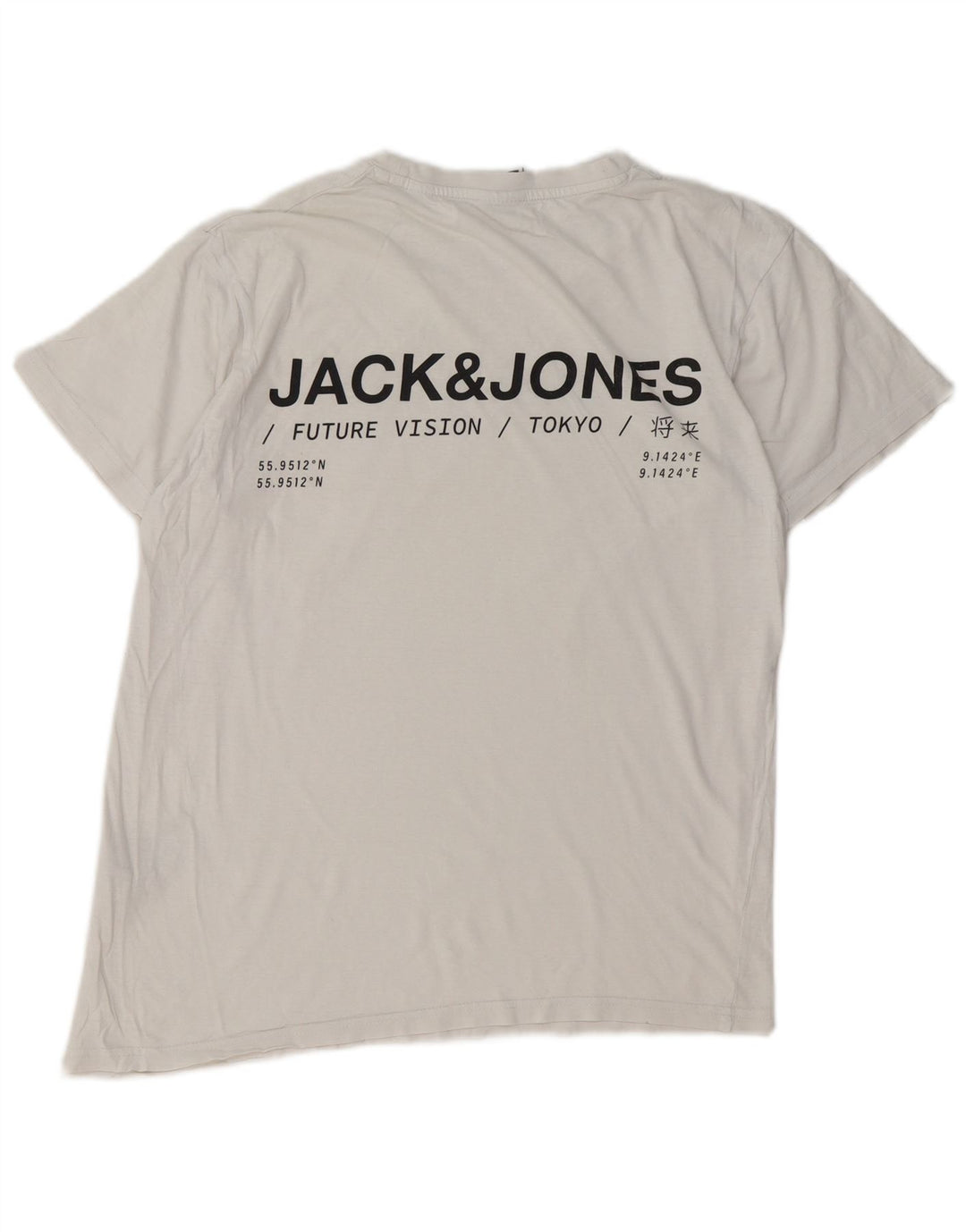 Мужская футболка с рисунком JACK & JONES, маленький белый хлопок