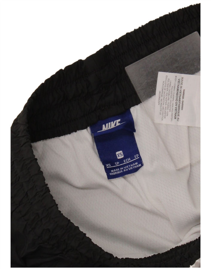 Женские спортивные шорты NIKE UK 6 XS, черные, полиэстер с цветными блоками