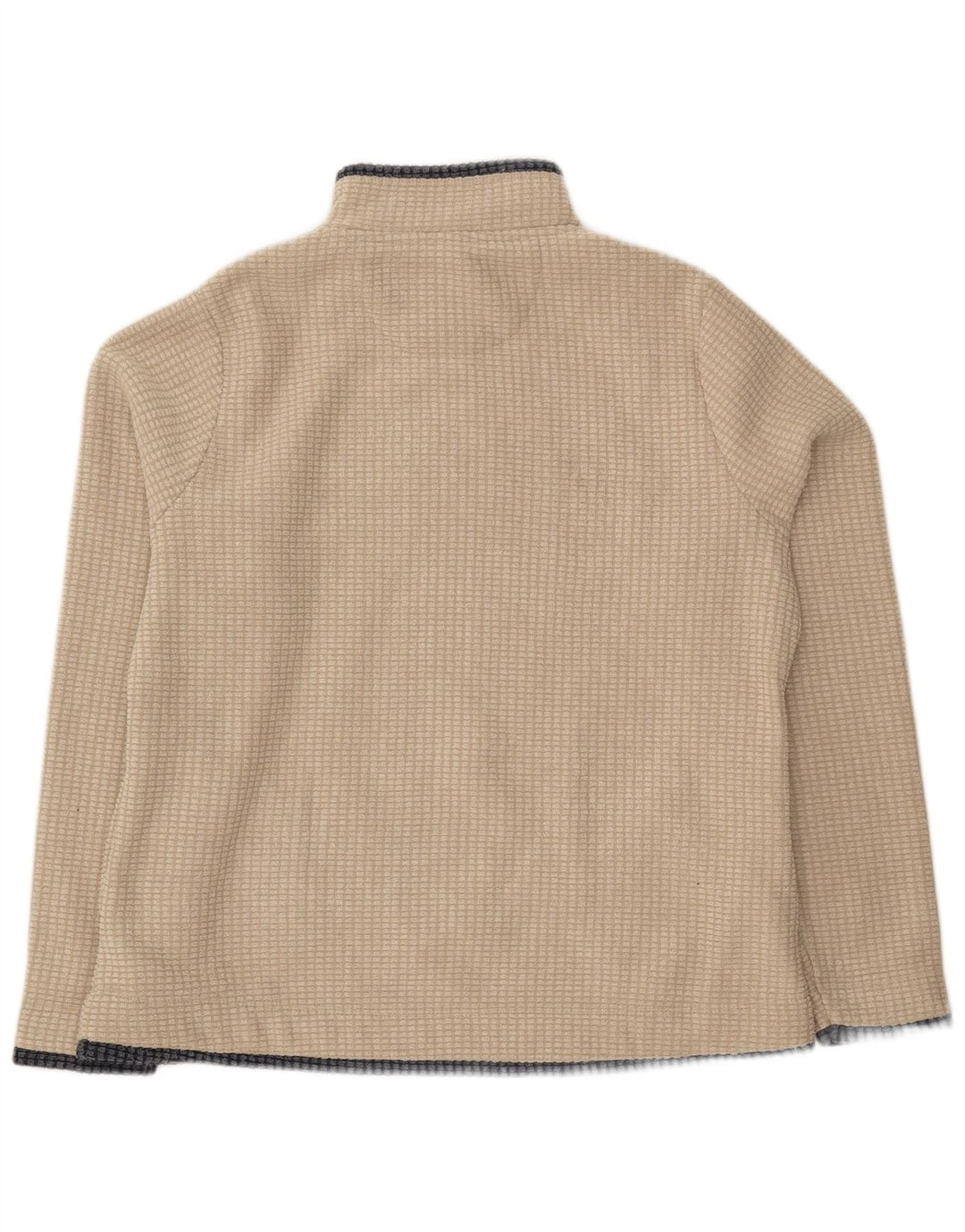 WEIRD FISH Womens Zip Neck Fleece Jumper UK 18 XL Beige Polyester