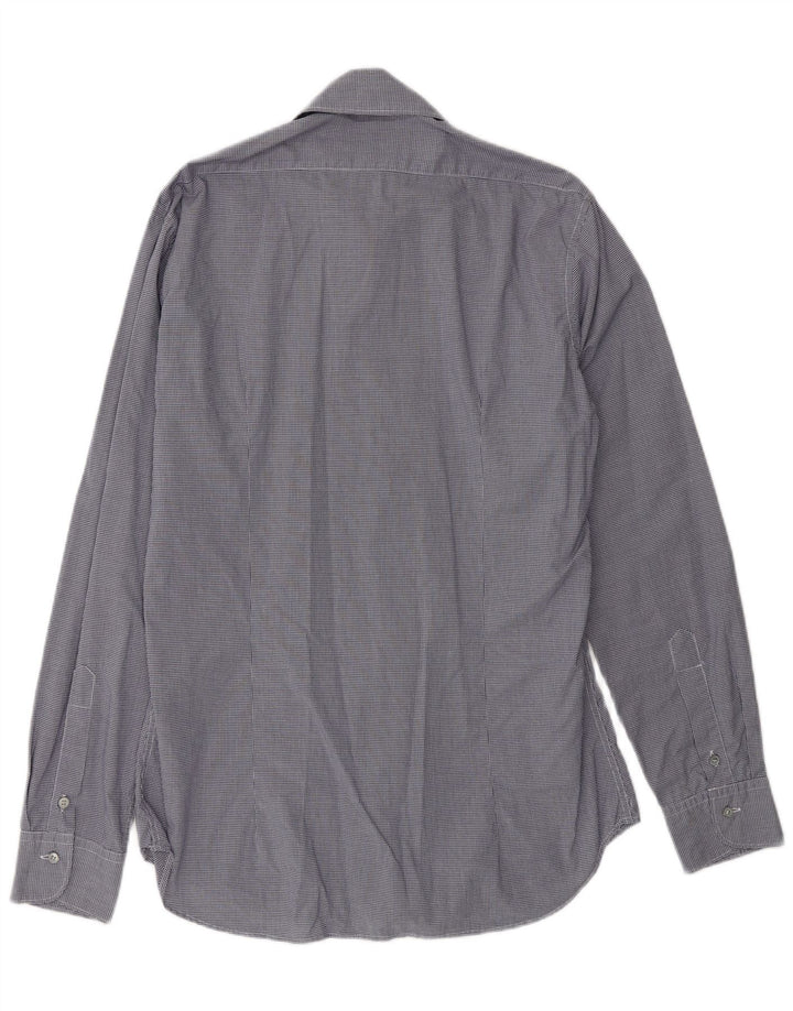 Мужская рубашка SIVIGLIA, размер 40 15 3/4, средний темно-синий в клетку