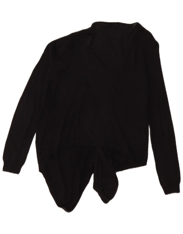 Женский открытый кардиган Massimo Dutti UK 10, маленький черный хлопок