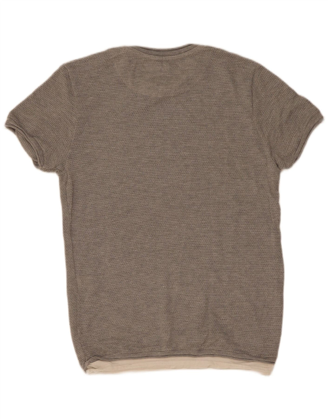 Мужская футболка Zara Top из хлопка среднего серого цвета