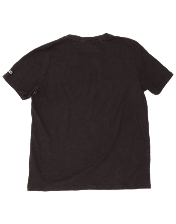 Женская футболка с рисунком Superdry Top UK 12, средний черный хлопок