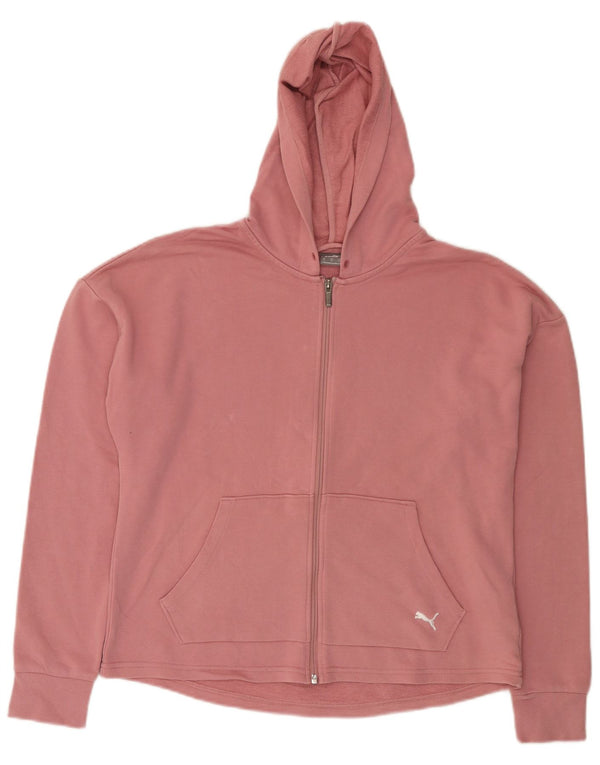 Женский свитер с капюшоном на молнии Puma UK 18 XL, розовый хлопок