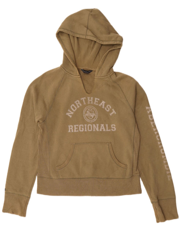 Женский джемпер с капюшоном Abercrombie & Fitch UK 16, большой размер, цвет хаки, хлопок