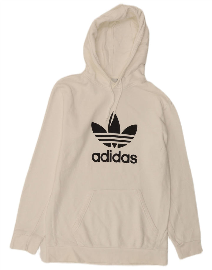 Мужской джемпер с капюшоном Adidas с рисунком, маленький белый
