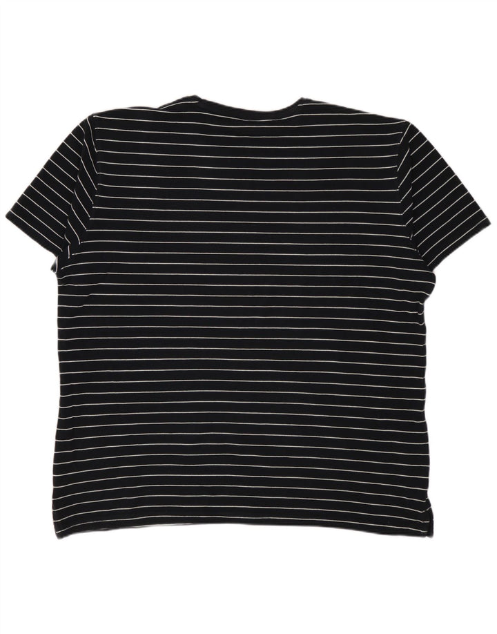 Мужская футболка MASSIMO DUTTI Top XL черная в полоску