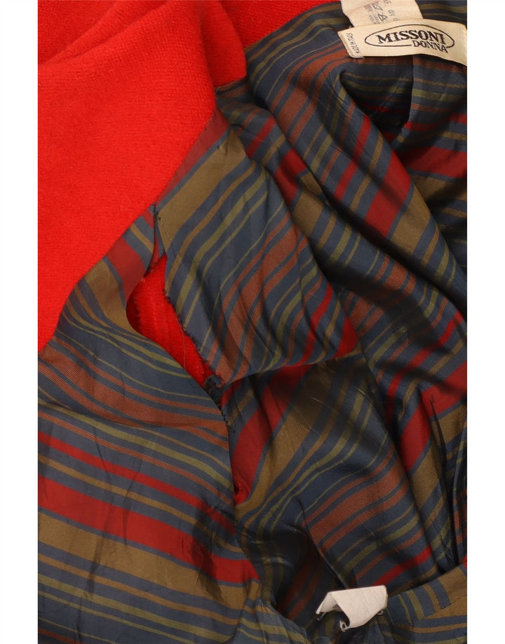 Женское пальто оверсайз Missoni UK 12, средний красный, шерсть