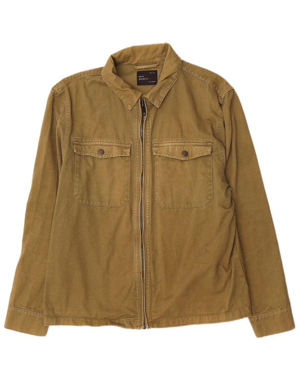 Мужская куртка-бомбер Zara UK 42 XL, зеленый хлопок