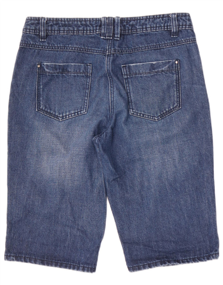 Женские джинсовые шорты M&CO US 10, большие размеры W32, синие, хлопок