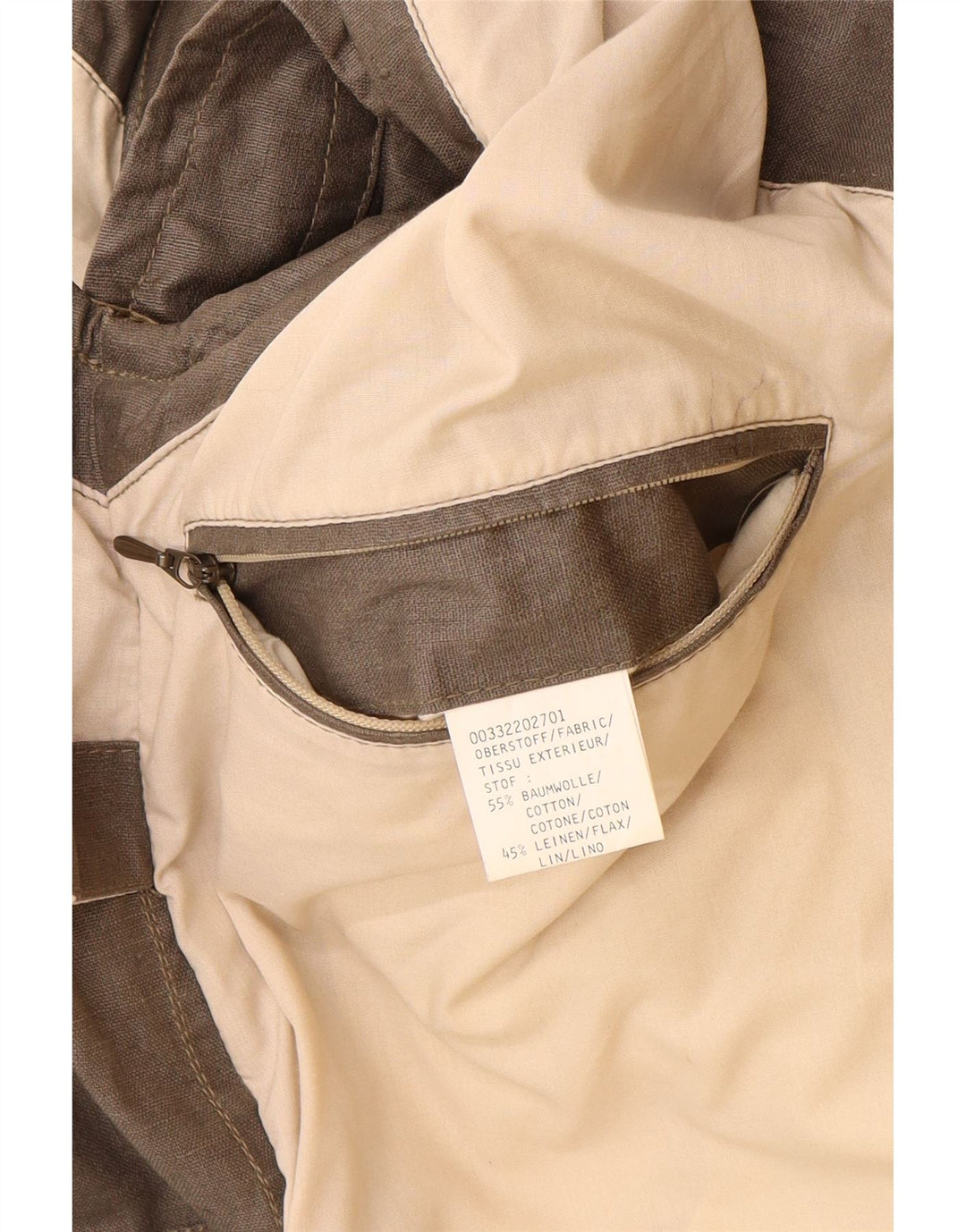 Мужской жилет VINTAGE UK 38, средний бежевый, хлопок с цветными блоками