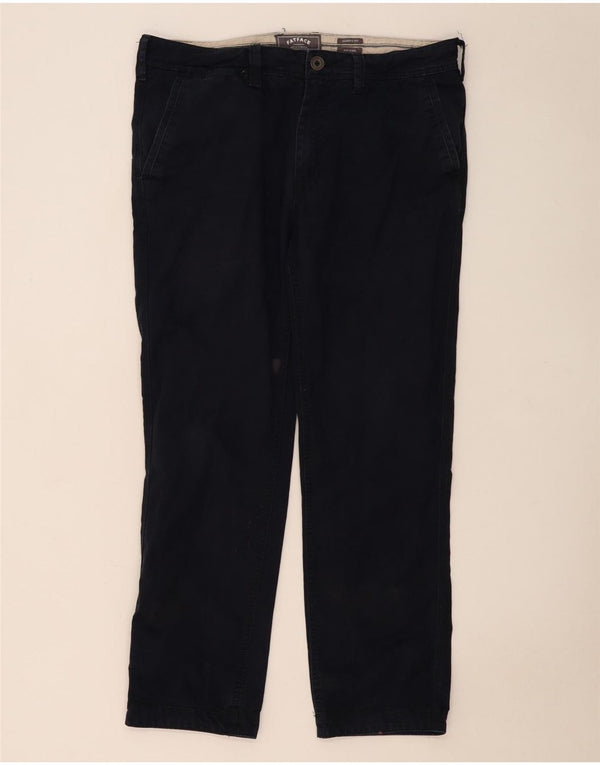 Мужские прямые классические брюки-чиносы Fat Face W36 L30, темно-синие, хлопковые