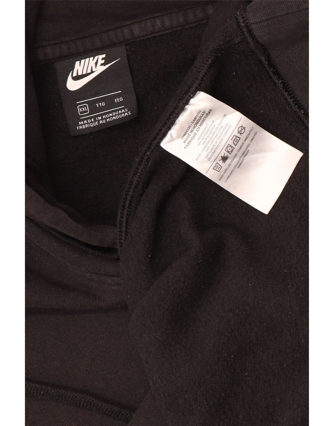 Мужской джемпер с капюшоном Nike 2XL, черный, хлопок