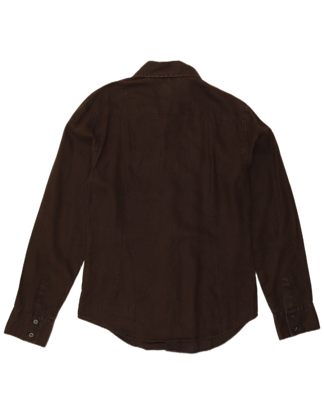 Мужская рубашка Calvin Klein Jeans среднего коричневого цвета из льна