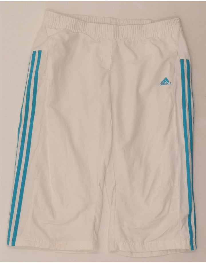 Женские спортивные шорты-бермуды Adidas UK 14, средний белый полиэстер