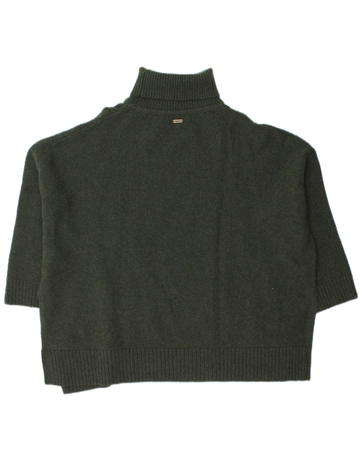 Женский джемпер Barbour Burne Cape с высоким воротником, свитер, Великобритания 14, средний зеленый цвет, шерсть