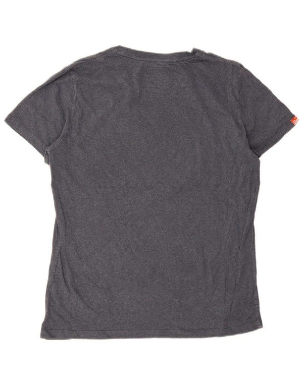 Мужская футболка с рисунком Superdry XL, серая, хлопок