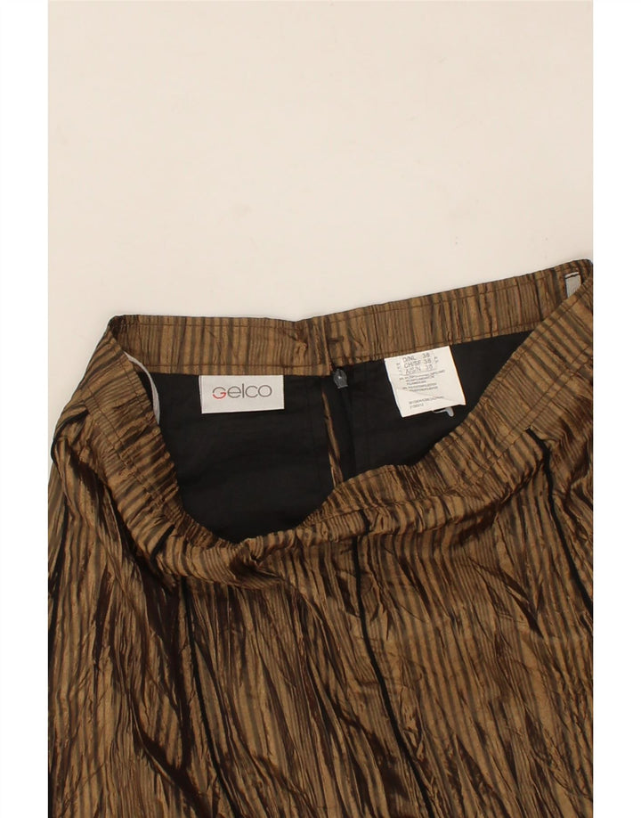 VINTAGE Womens A-Line Skirt EU 38 Medium W28  Brown Nylon Vintage Vintage and Second-Hand Vintage from Messina Hembry 
