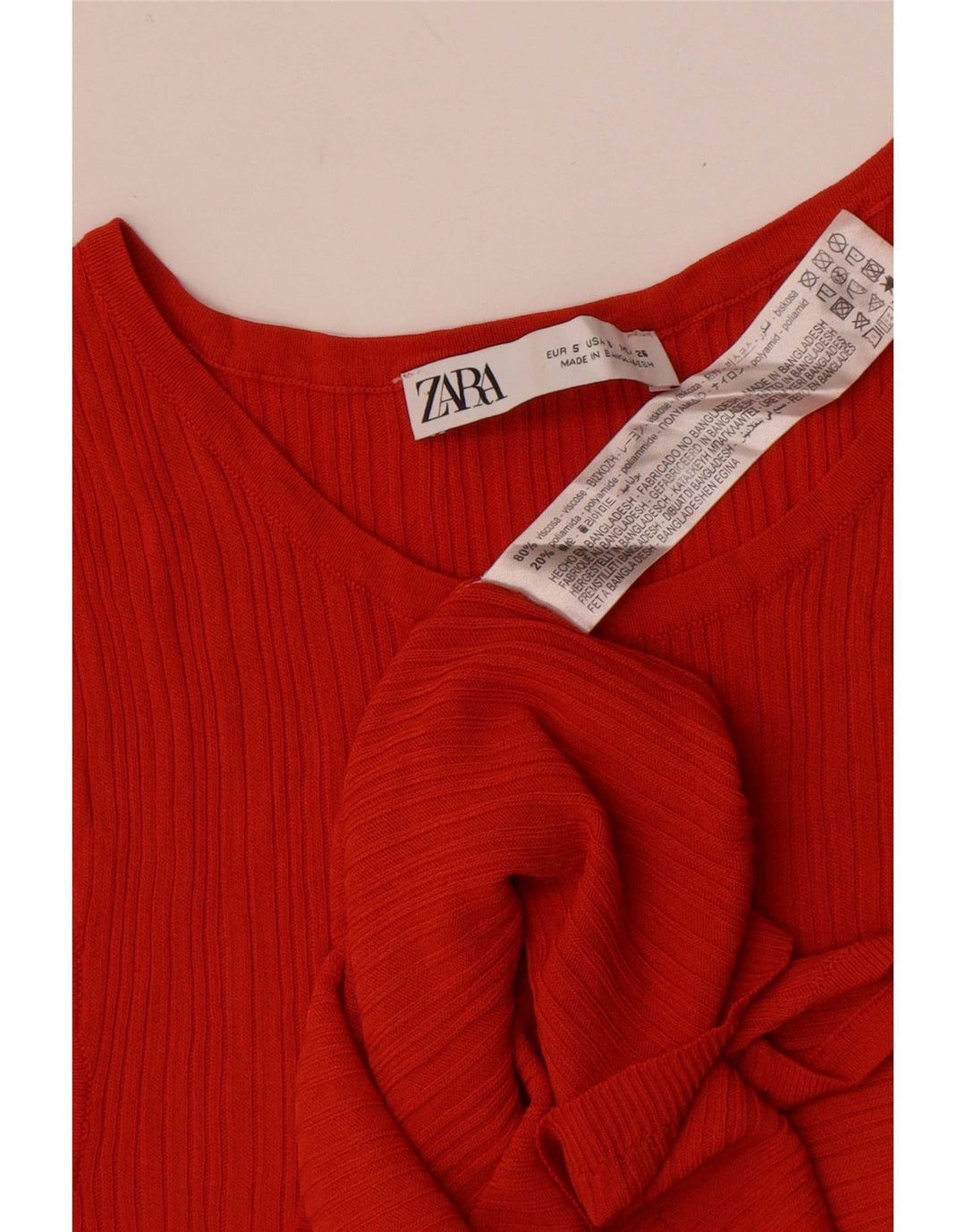 Женский жилет Zara Top UK 8, маленький оранжевый, вискоза