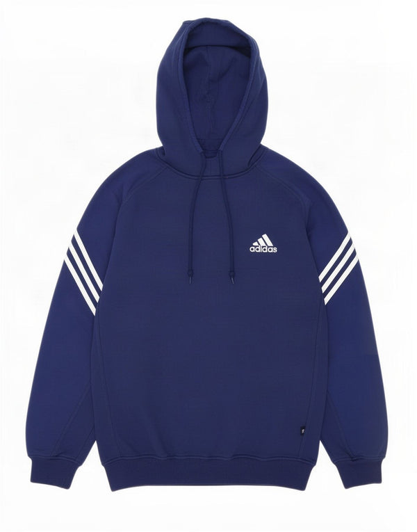 Мужской джемпер с капюшоном Adidas UK 38/40, средний, темно-синий, хлопок