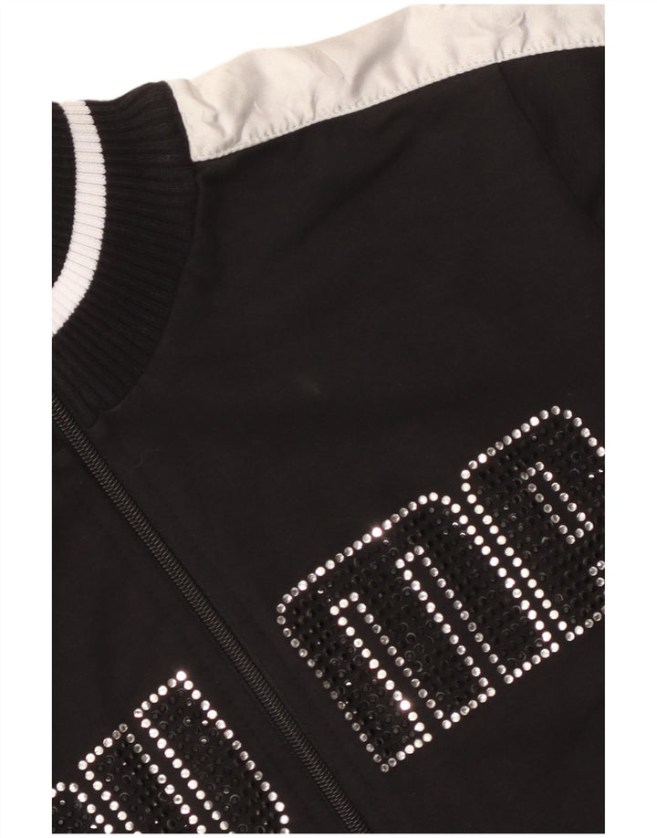 Женский спортивный костюм Puma с графическим рисунком UK 12, средний черный с цветными блоками