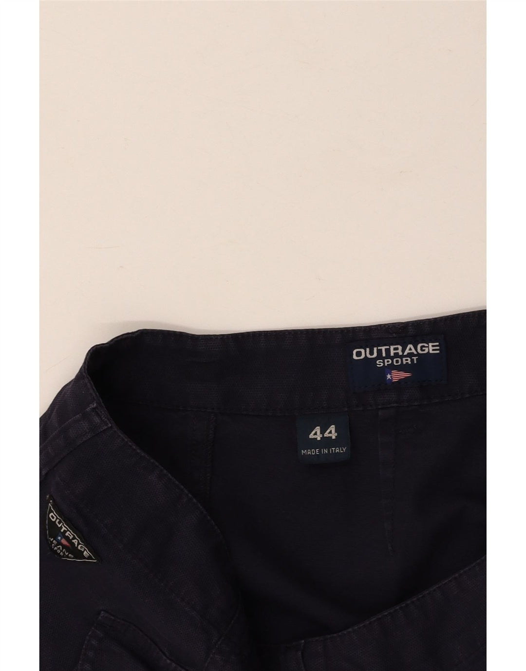 VINTAGE Женская мини-юбка с запахом IT 44 Medium W28 Темно-синий хлопок