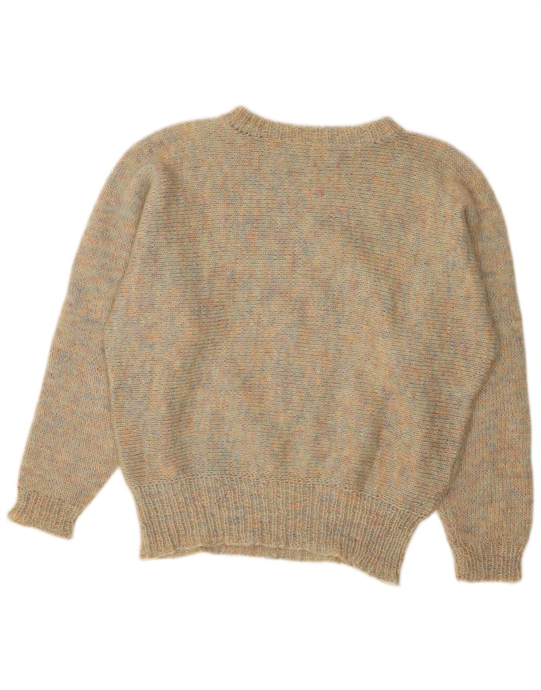 ВИНТАЖНЫЙ женский свитер с вырезом «лодочка», Великобритания, 14, большой, разноцветный, в крапинку