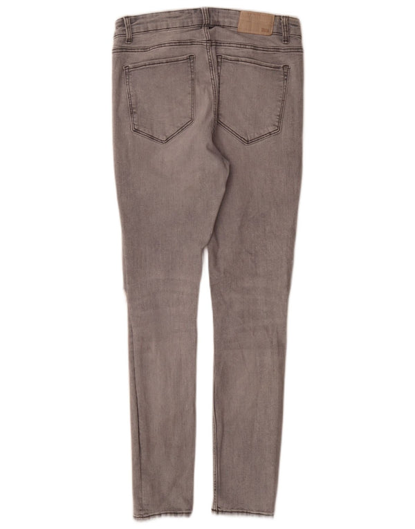 Женские потертые джинсы скинни Zara EU 38, маленькие W28 L27, серый хлопок