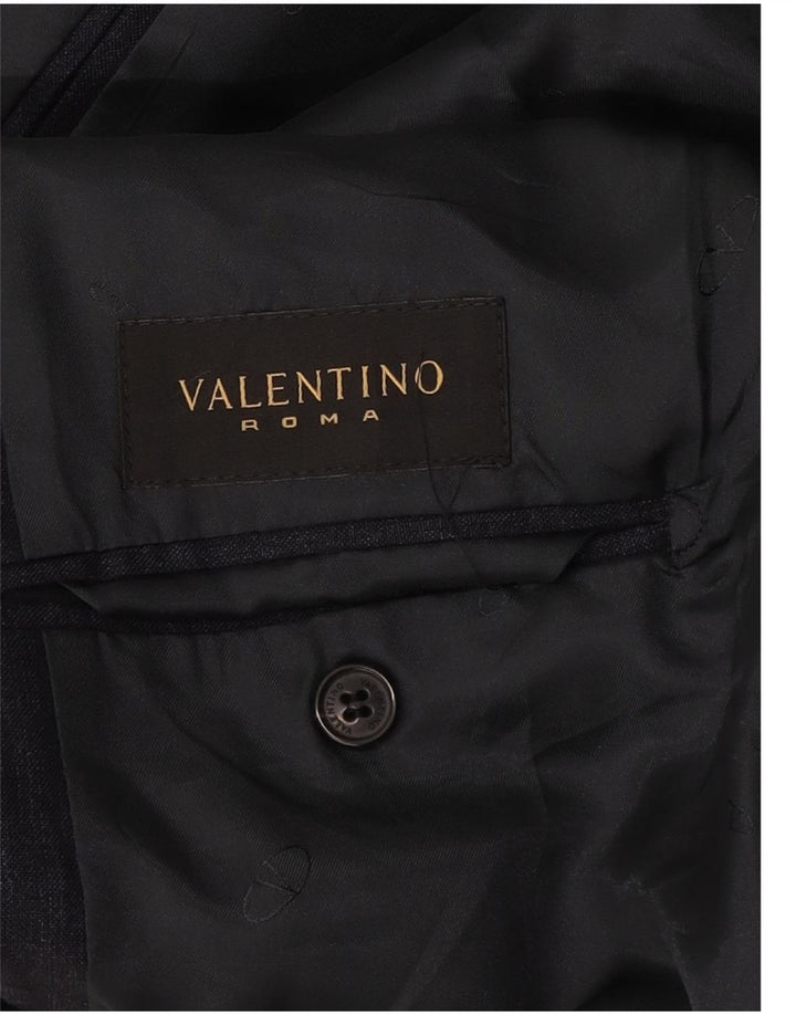 Мужской пиджак Valentino на 3 пуговицах IT 54 2XL Темно-синий лен