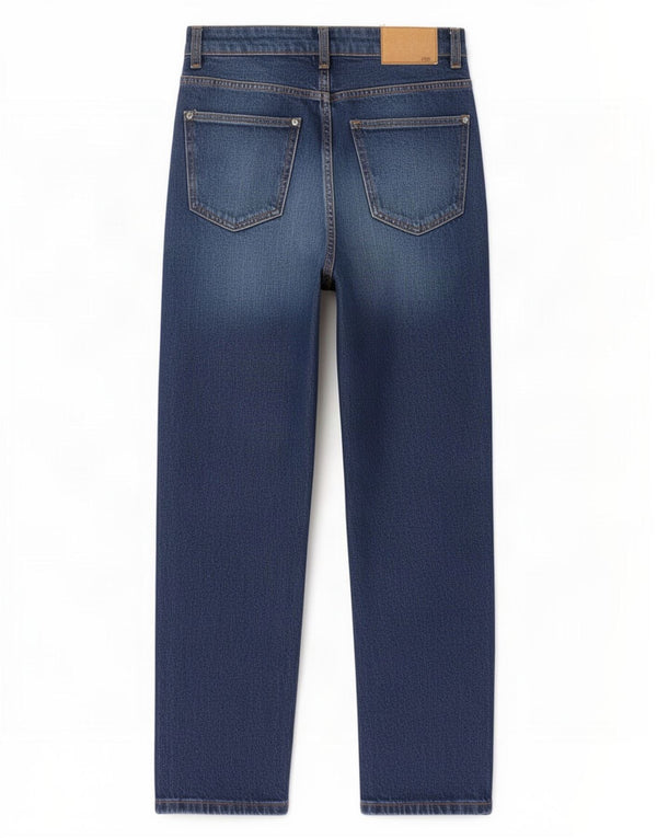 Zara Womens Tapered High Waist Jeans EU 36 XS W26 L27 Blue Cotton