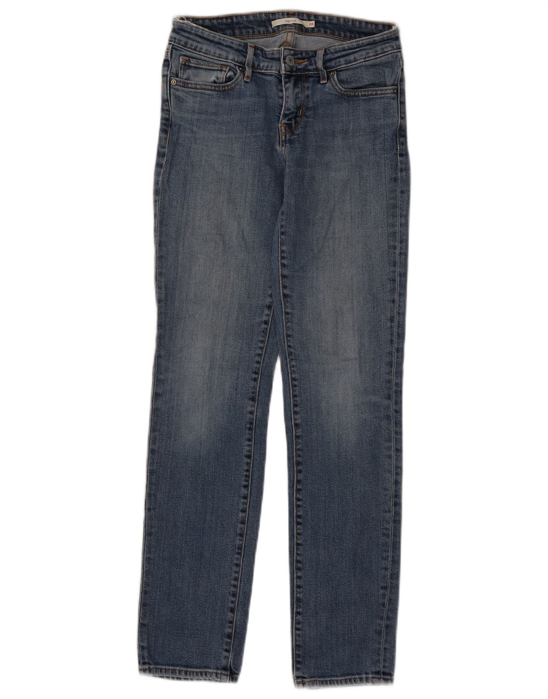 Женские узкие джинсы Levi's 712 W26 L30 синие, хлопок