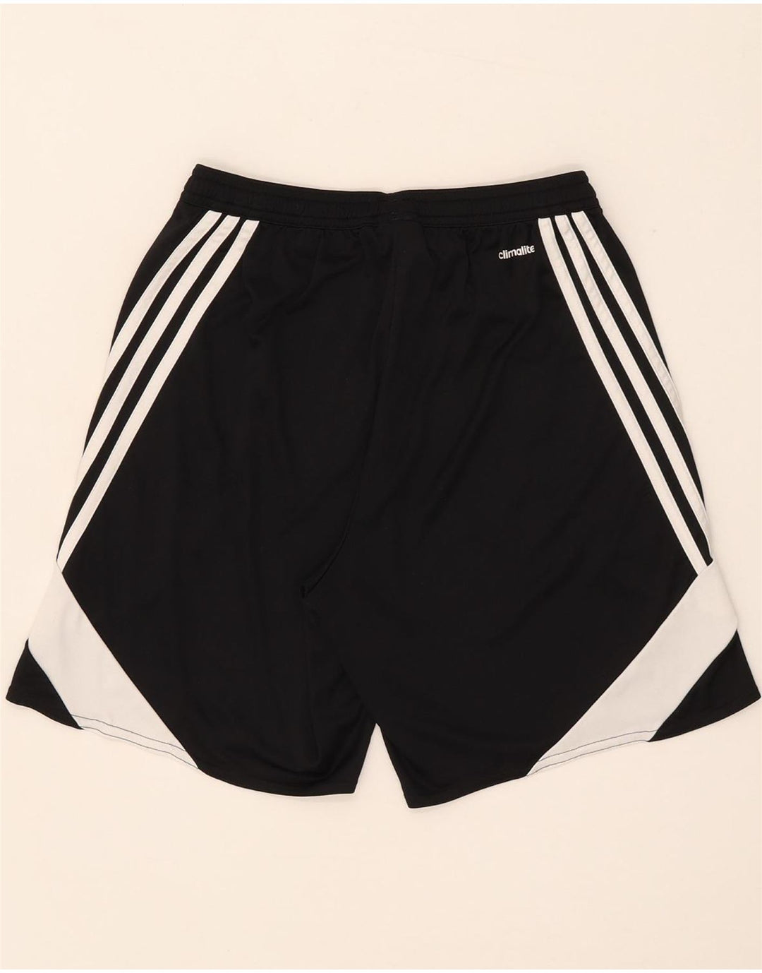 Мужские спортивные шорты Adidas Climalite, маленькие черные, полиэстер с цветными блоками