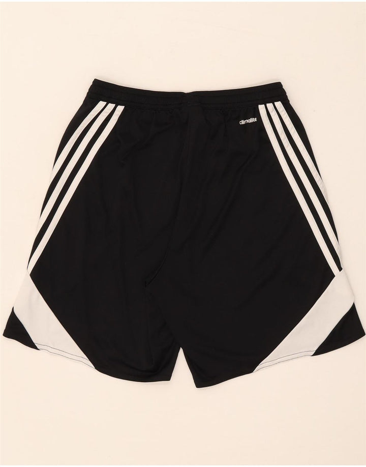 Мужские спортивные шорты Adidas Climalite, маленькие черные, полиэстер с цветными блоками