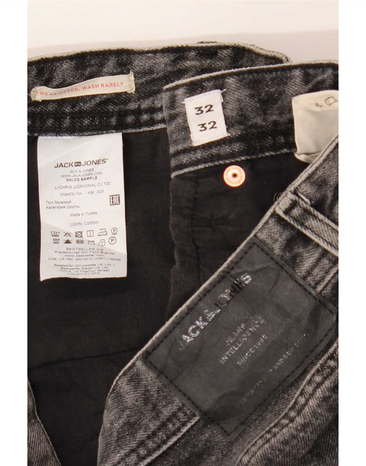 Мужские прямые джинсы Jack & Jones W32 L32, серый хлопок