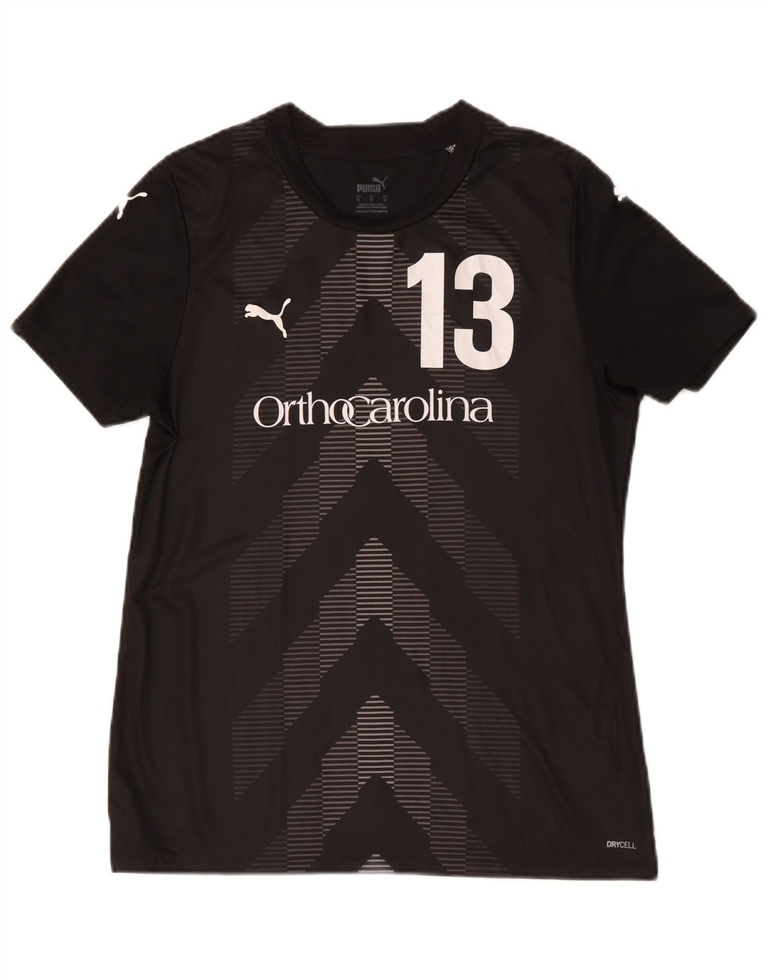Мужская футболка с рисунком Puma Carolina, средний черный с геометрическим рисунком