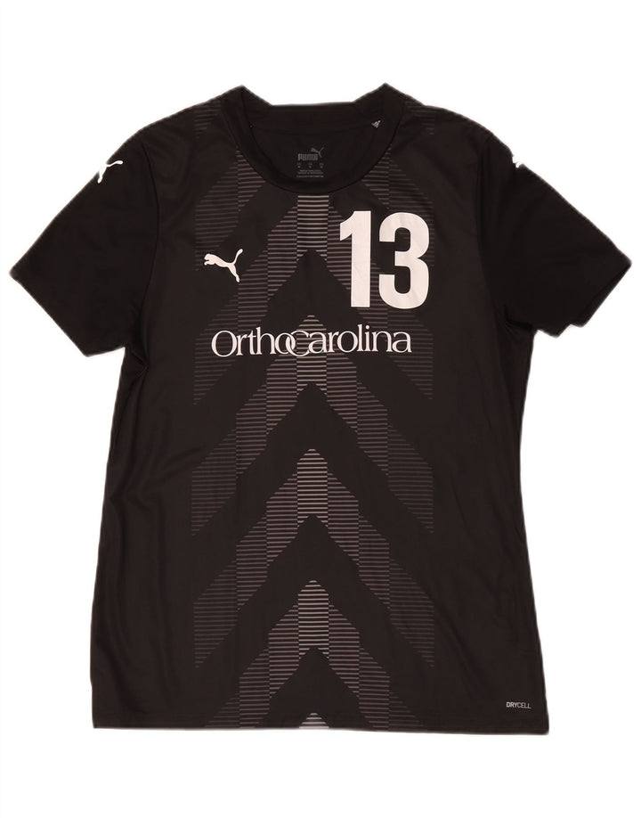 Мужская футболка с рисунком Puma Carolina, средний черный с геометрическим рисунком