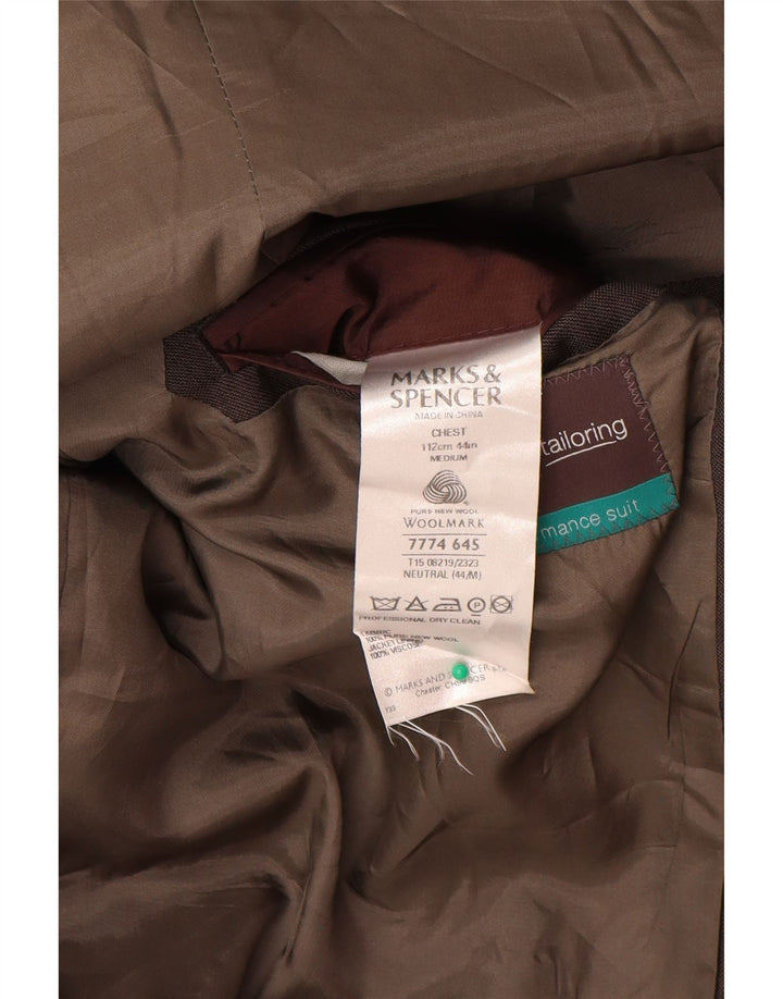 Мужской пиджак на двух пуговицах Marks & Spencer UK 44 2XL, серый из натуральной шерсти