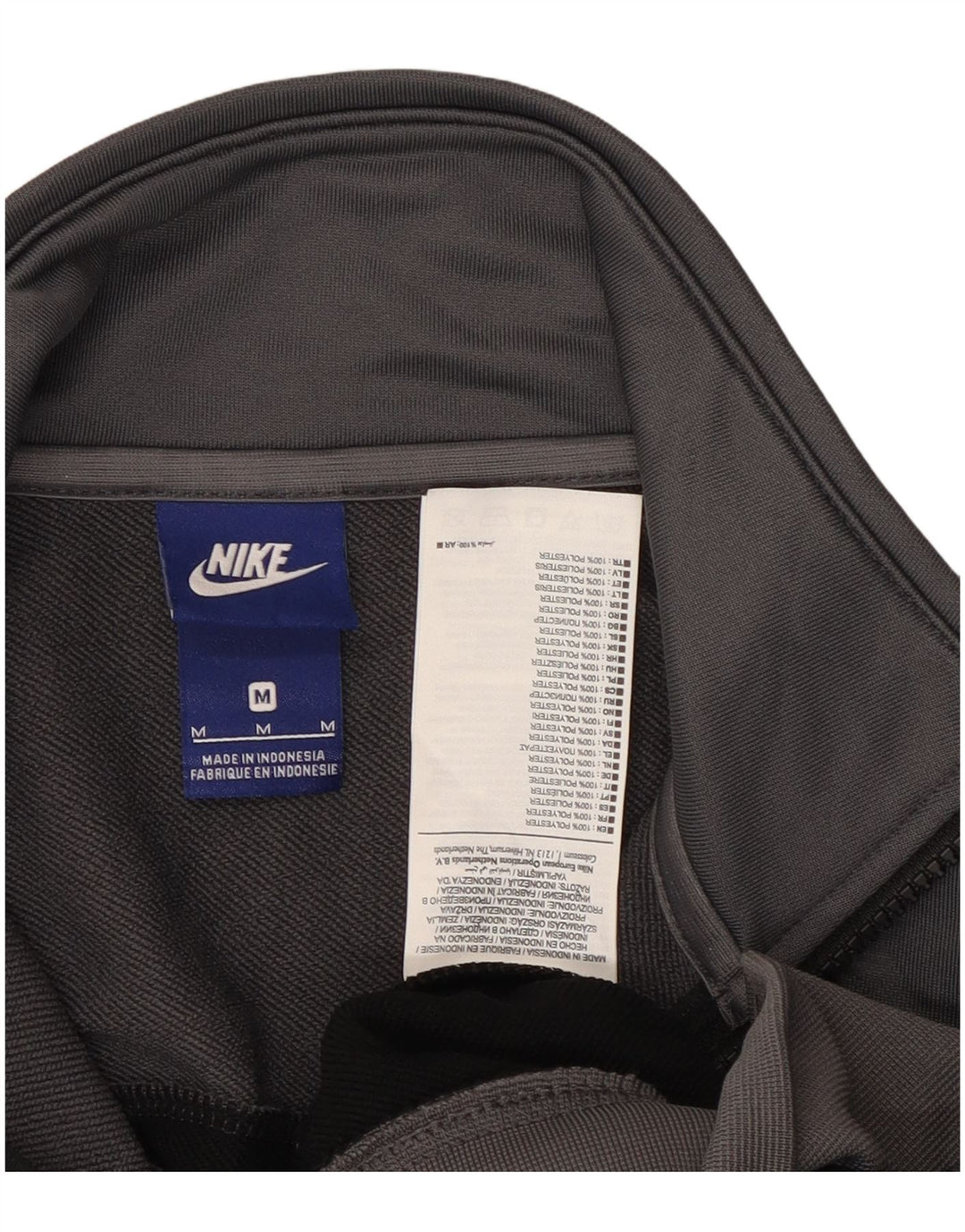 Мужская спортивная куртка Nike, средний черный полиэстер с цветными блоками