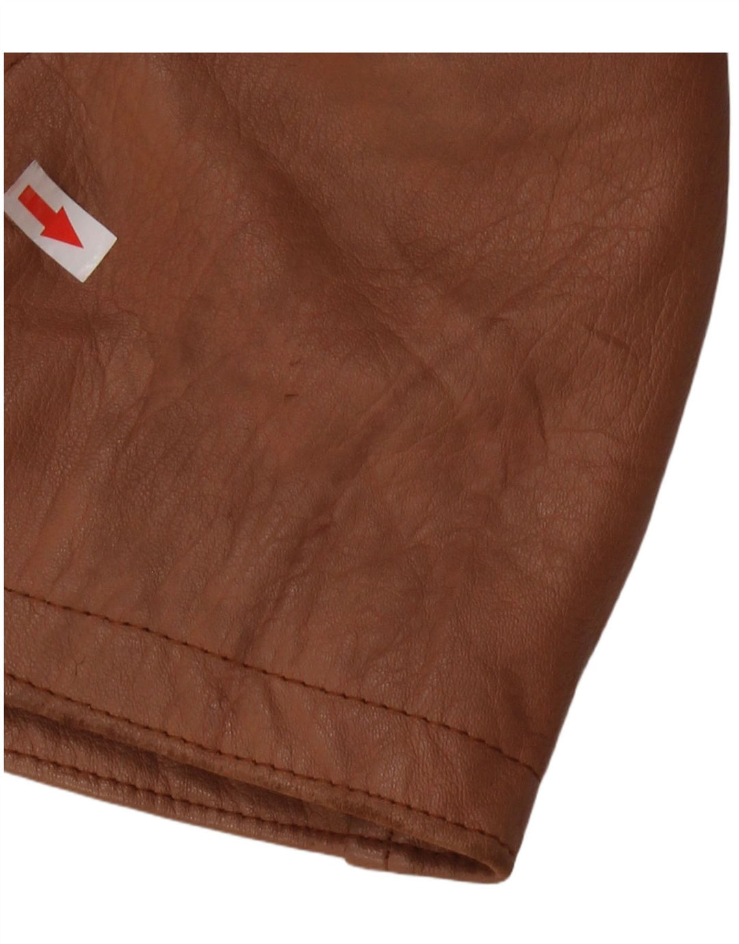 Винтажная женская дубленка оверсайз UK 16, большая коричневая