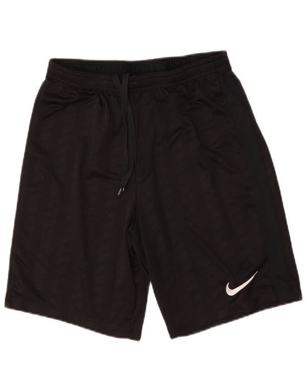 Мужские спортивные шорты Nike Dri Fit, маленькие черные полосатые полиэстеровые шорты
