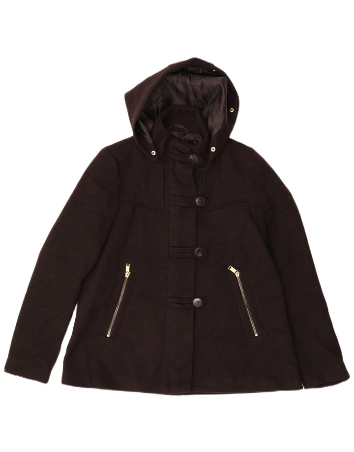 Женская куртка-бомбер с капюшоном Zara UK 6 XS, черный полиэстер