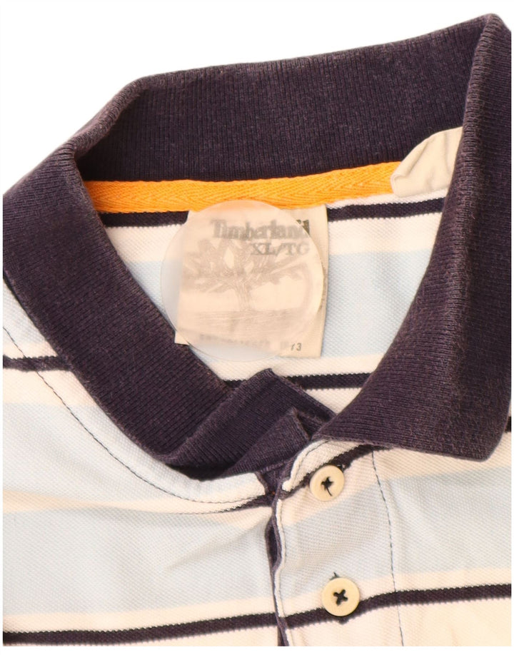 Мужская рубашка-поло TIMBERLAND XL, хлопок в разноцветную полоску