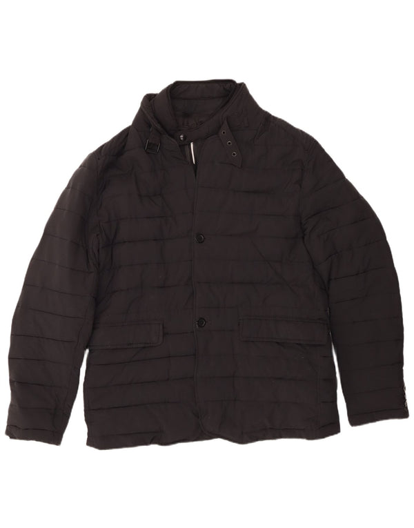 Мужская стеганая куртка Zara UK 40, большая черная полиэстер