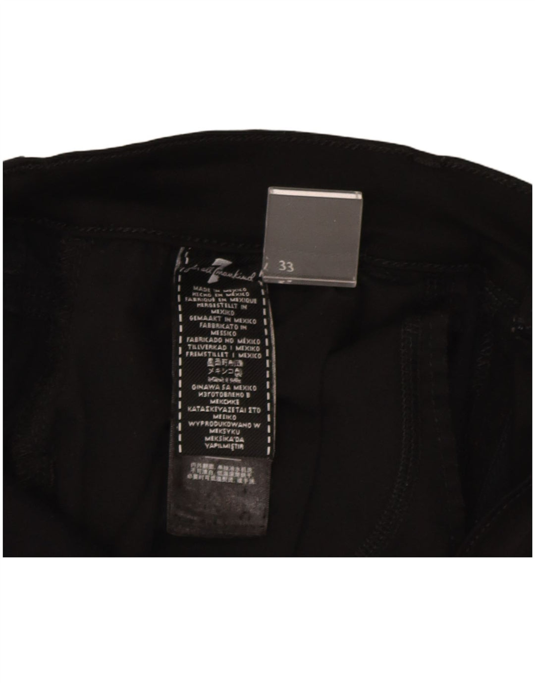 Мужские узкие джинсы 7 For All Mankind W33 L33, черные модальные