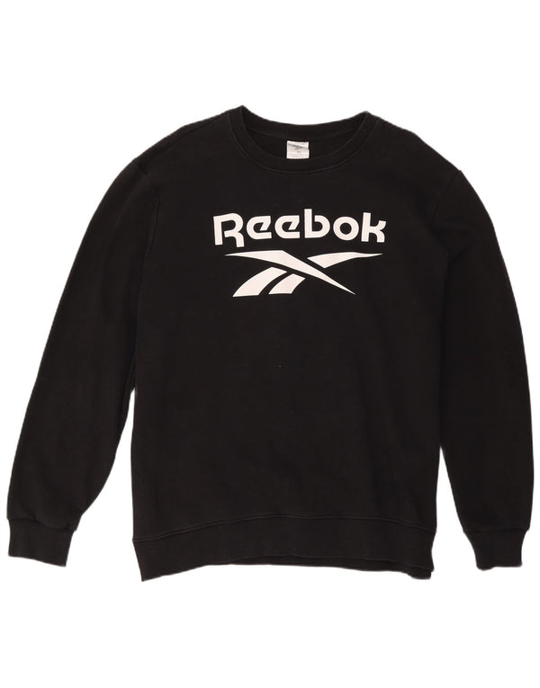 Мужской свитшот с рисунком Reebok XL, черный хлопок
