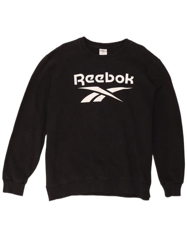 Мужской свитшот с рисунком Reebok XL, черный хлопок