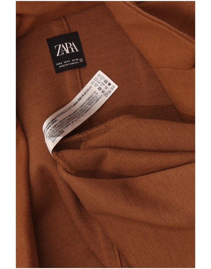 Женское пальто Zara UK 10, маленькое бежевое полиэстер